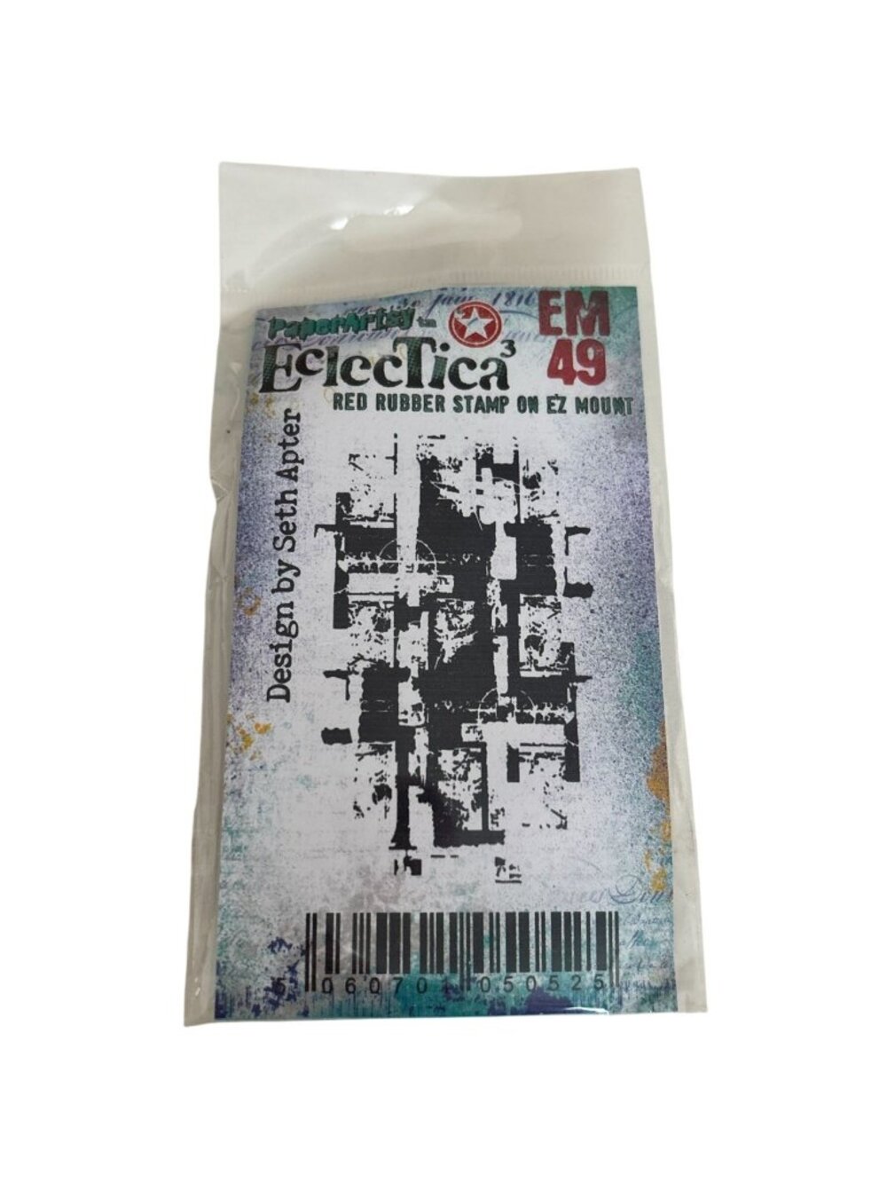 PaperArtsy Eclectica Rubber Stamp Abstract Grunge Industrial Mixed Media Art